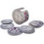 Porte-verres et porte-savon en pierre de savon à motif rétro fait à la main de style ouest-africain - 7 pièces