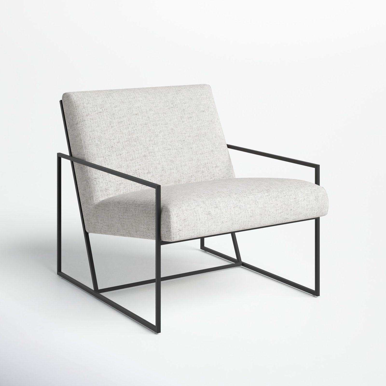 Arsos Upholstered Armchair, Light Gray