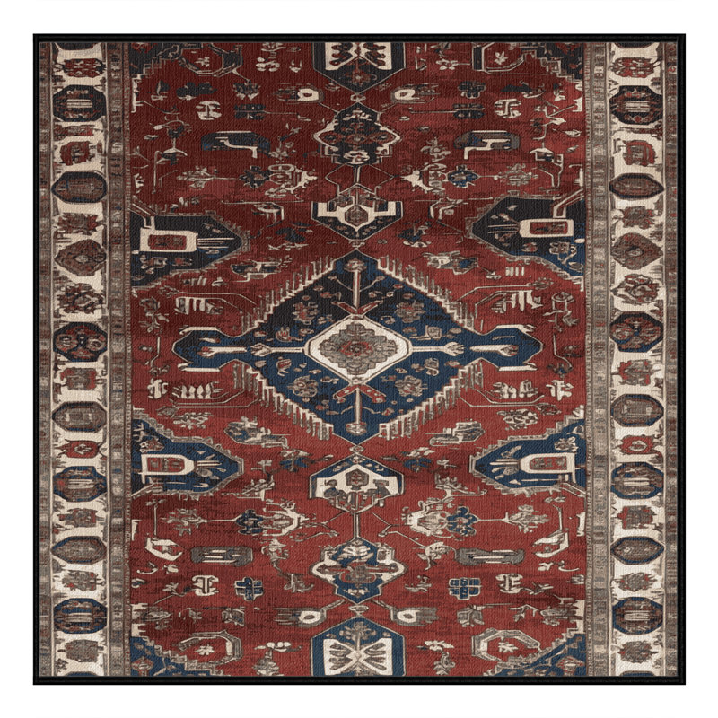 Tapis brun lavable à la machine, Carré 8 pi