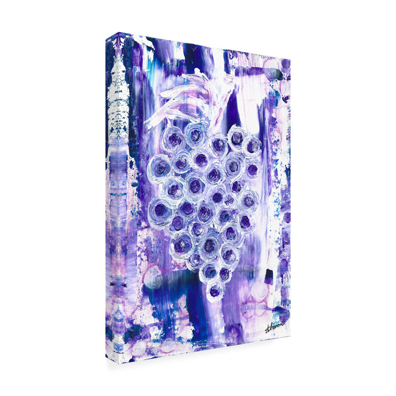 Art sur toile de raisin de bolognaise, thon bolon, H 19 po x l 12 po