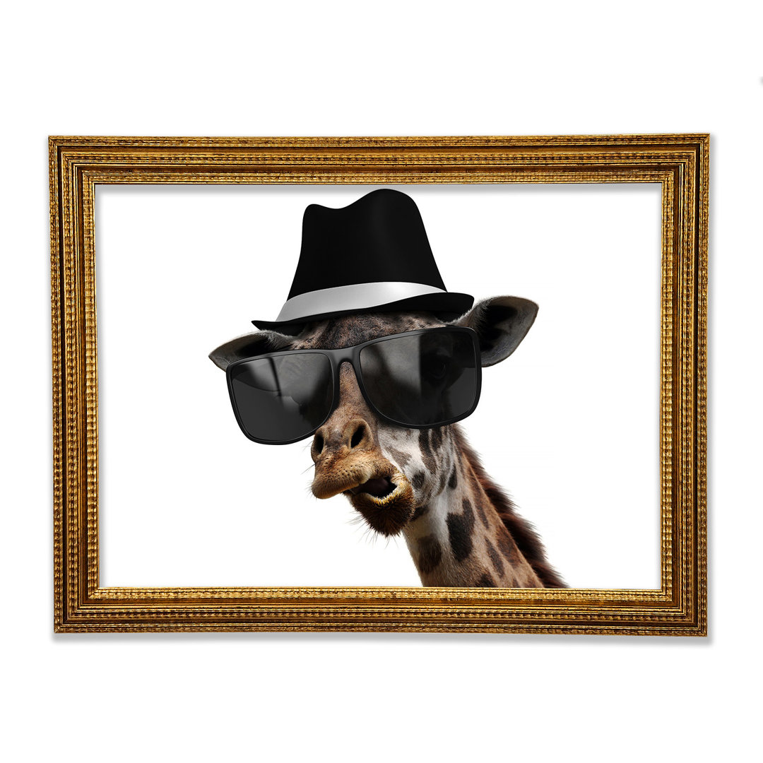 Mafia Giraffe - Einzelner Bilderrahmen Kunstdrucke