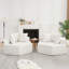 Canapé modulaire hexagonal avec agencements polyvalents et revêtement en chenille douce-399076945
