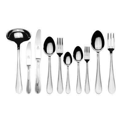 Norma Flatware Set with H/H Knives - 87 Pieces - Stainless Steel
