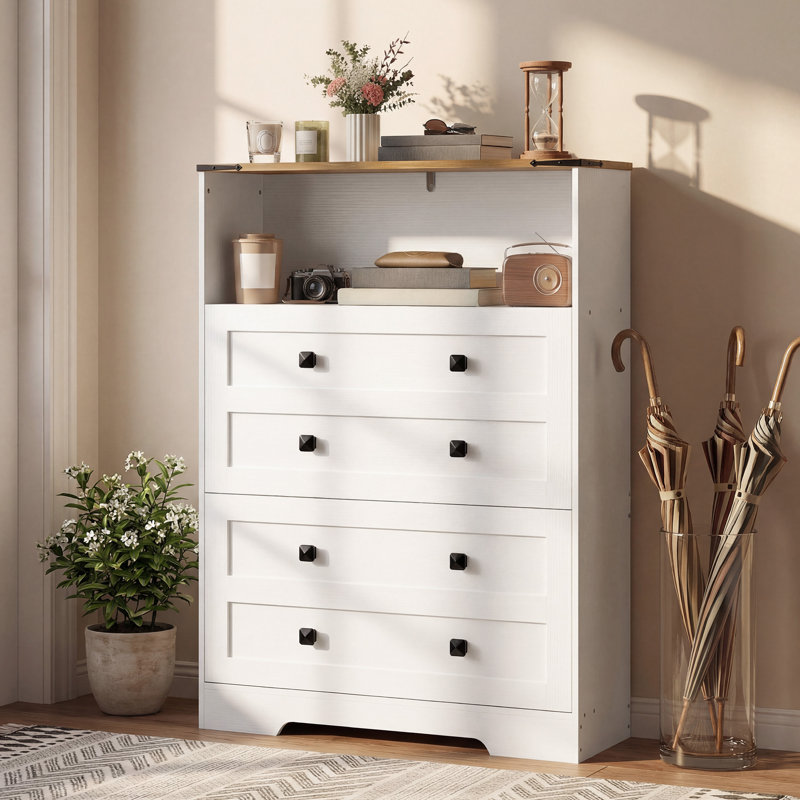 Shoe Cabinet with 2 Flip Drawers, Narrow Shoe Storage Cabinet, White, White