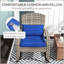 Chaise berçante d'extérieur en osier Adirondack Outsunny-1806304148