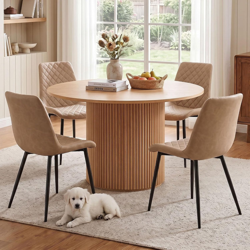 Dining Set, Chêne, Beige