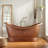 Paige 72" Copper Soaking Double Slipper Freestanding Tub with Rolled Rim-102795369-102795368