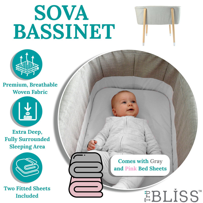 Sova Bassinet - Pink, Gray