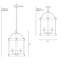 Lustre cylindrique de style lanterne à 4 lumières Dietgard