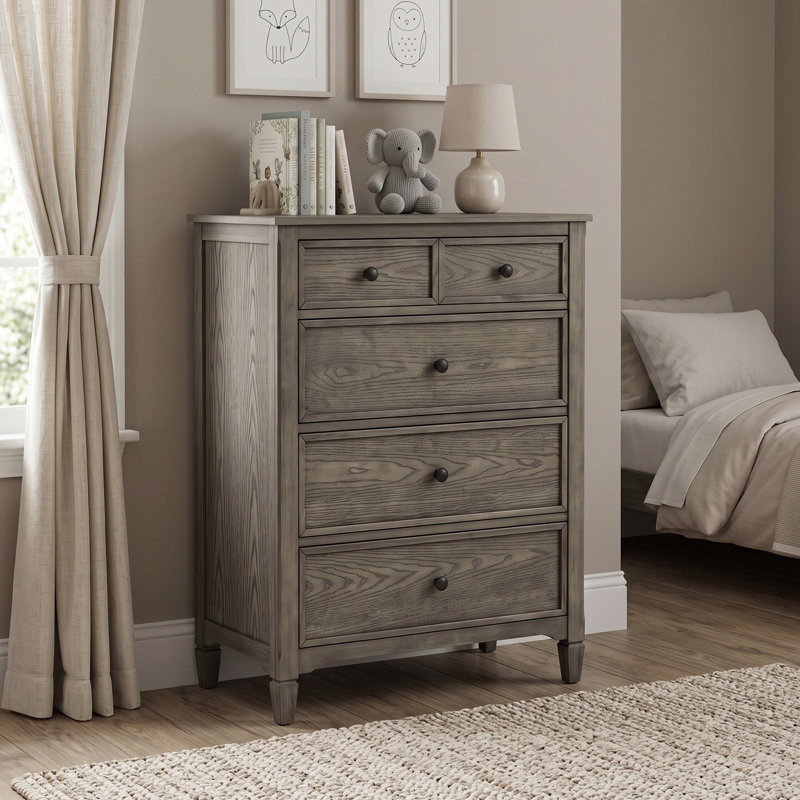 Commode à 4 tiroirs en bois Isiah