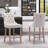 Upholstered Counter Stool with Solid Wood Frame-724752136-724752144