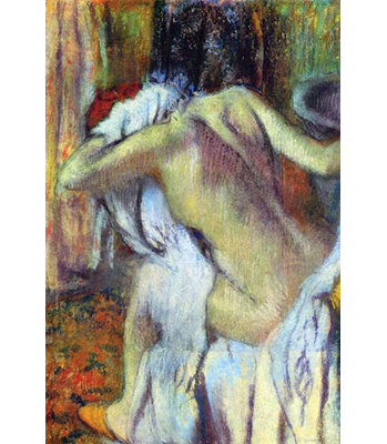 After bathing par edward degas-impression
