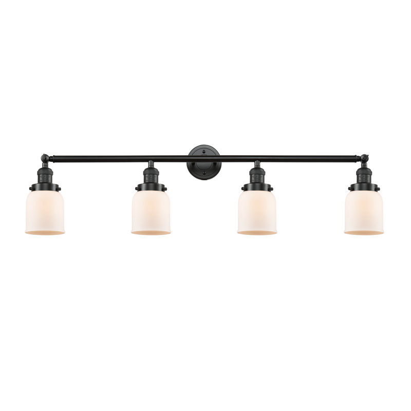 Gatto 4 - Light Dimmable Vanity Light, Matte White Cased, 60 Watt Vintage Incandescent Bulb, Antique Brass