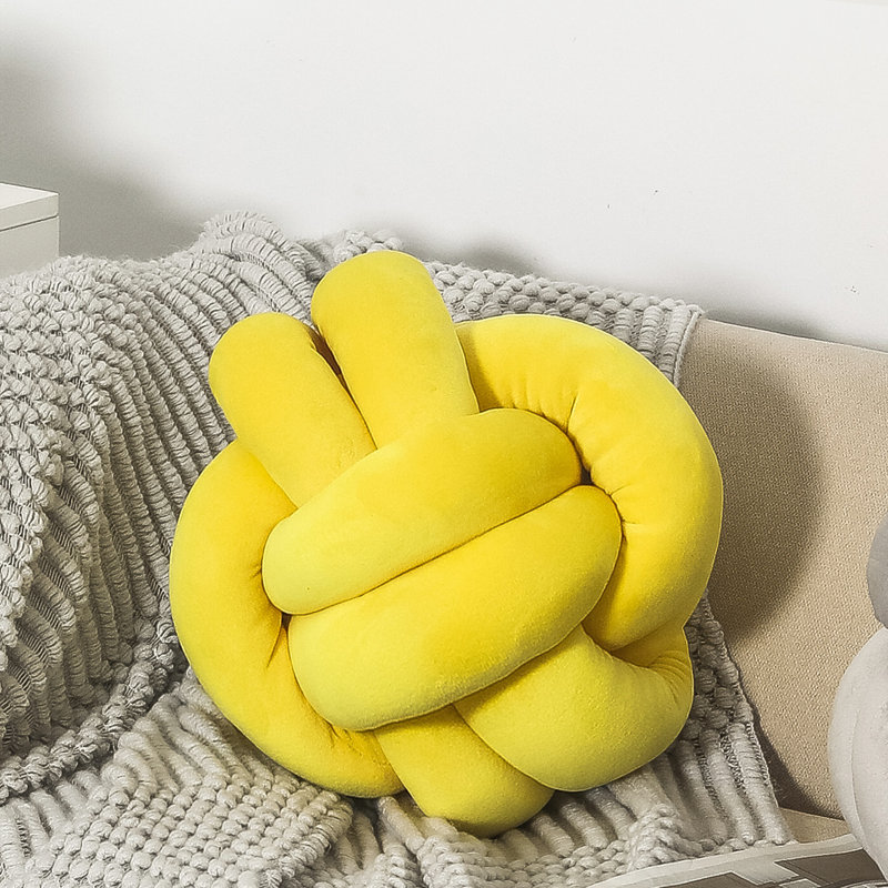 Shantail Round Pillow Cover & Insert, Yellow