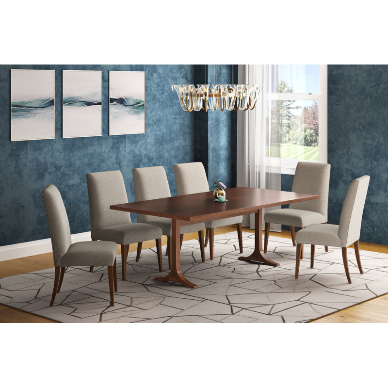 Paxton Maple Solid Wood Dining Table, Walnut, 36" W x 72" L