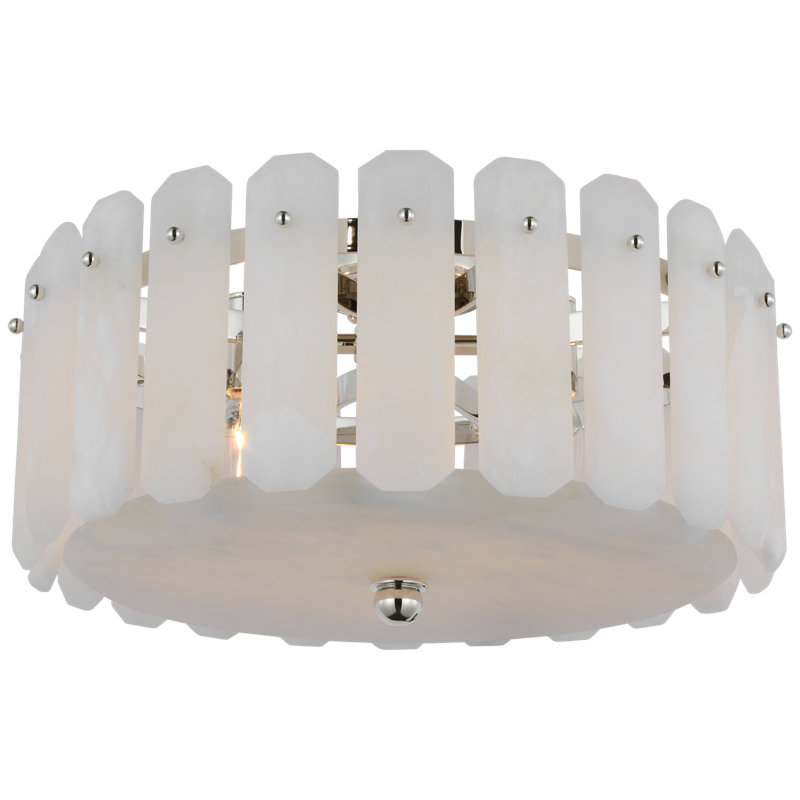 Bonnington 4 - Light Flush Mount, Polished Nickel, 8.5" H x 18" W x 18" D