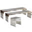Ensemble de 2 petits et grands bancs Gridiron Style en acier inoxydable par Modway