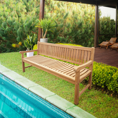 Banc de jardin et de patio en bois de teck massif Casson