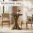 23" Solid Wood Pedestal Dining Table