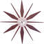 Midcentury/Modern Starburst Metal & Composite Wood Wall Clock 30 Inches - Walnut