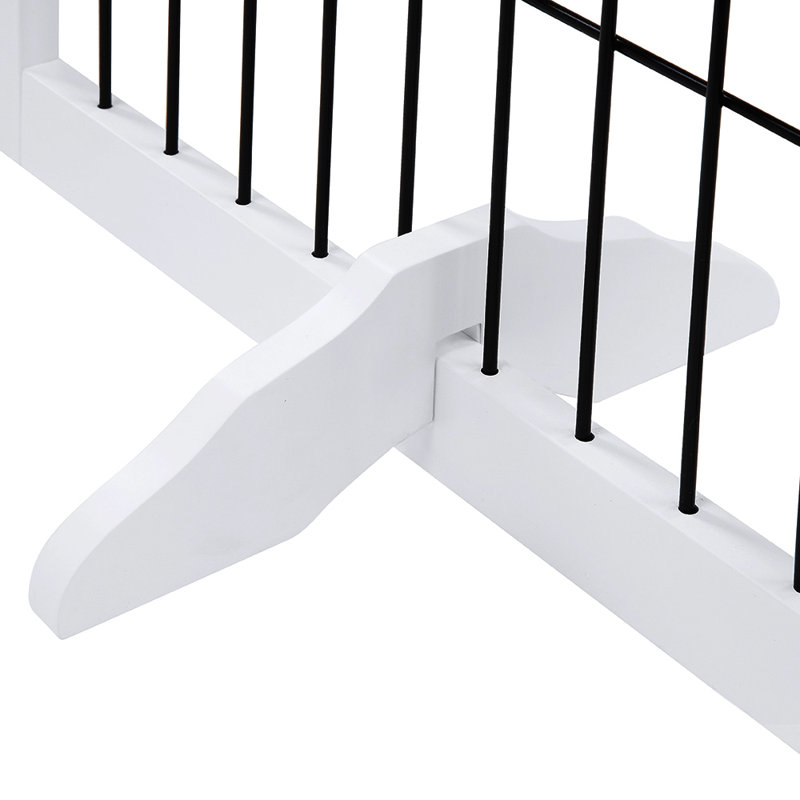 Barrière pour animaux 6 panneaux, Bois clair