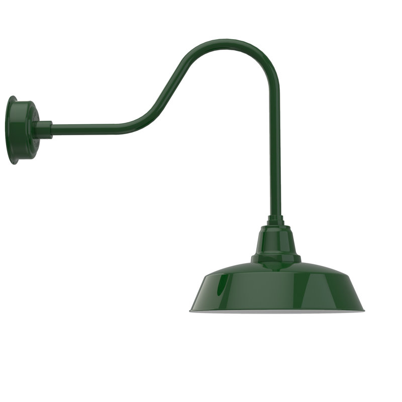 Luminaire de grange d'extérieur Vandervliet, Noir, 25.625" H x 27" W x 10.25" D