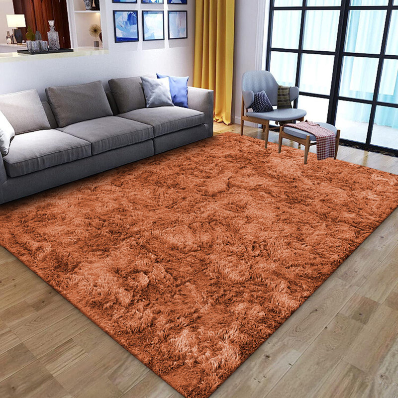 Parmelia Polypropylene Rust Non-Slip Backing Area Rug , Rectangle 120 x 170cm