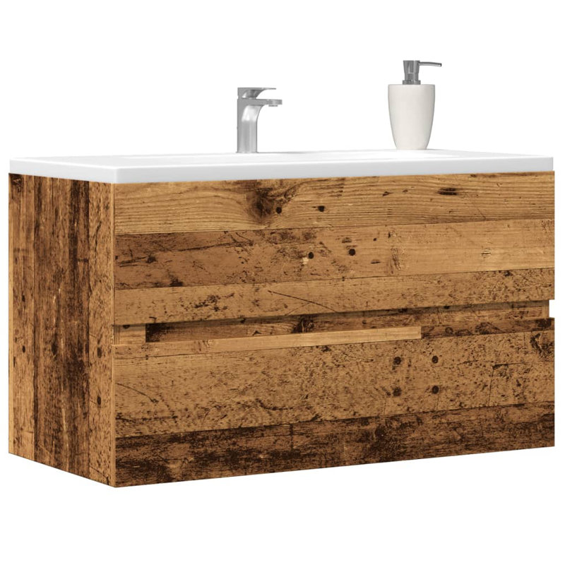 Armoire de rangement pour salle de lavage vidaXL, Bois ancien