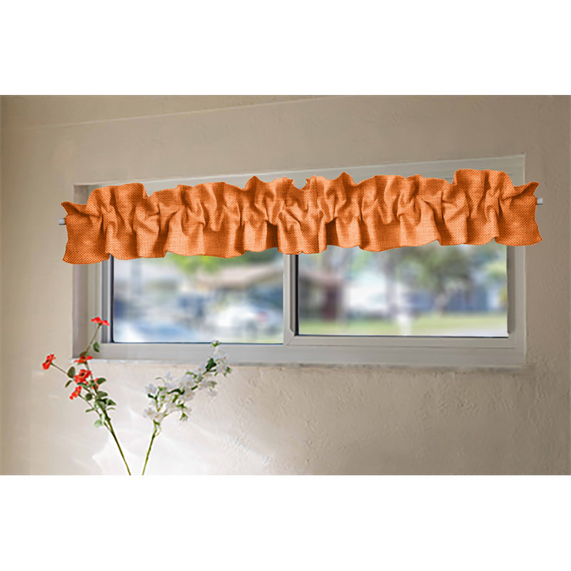 Cantonnière à volants, L 144 po x L 9 po, Orange