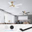 Ventilateur de plafond intérieur / extérieur de 52 po à 5 pales avec lumière DEL, télécommande et commande vocale via Alexa, à intensité variable-875306565-875306566-875306575