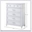 Commode blanche à 5 tiroirs avec joints en queue d'aronde français durables et rangement spacieux pour un décor moderne et traditionnel-1082896411