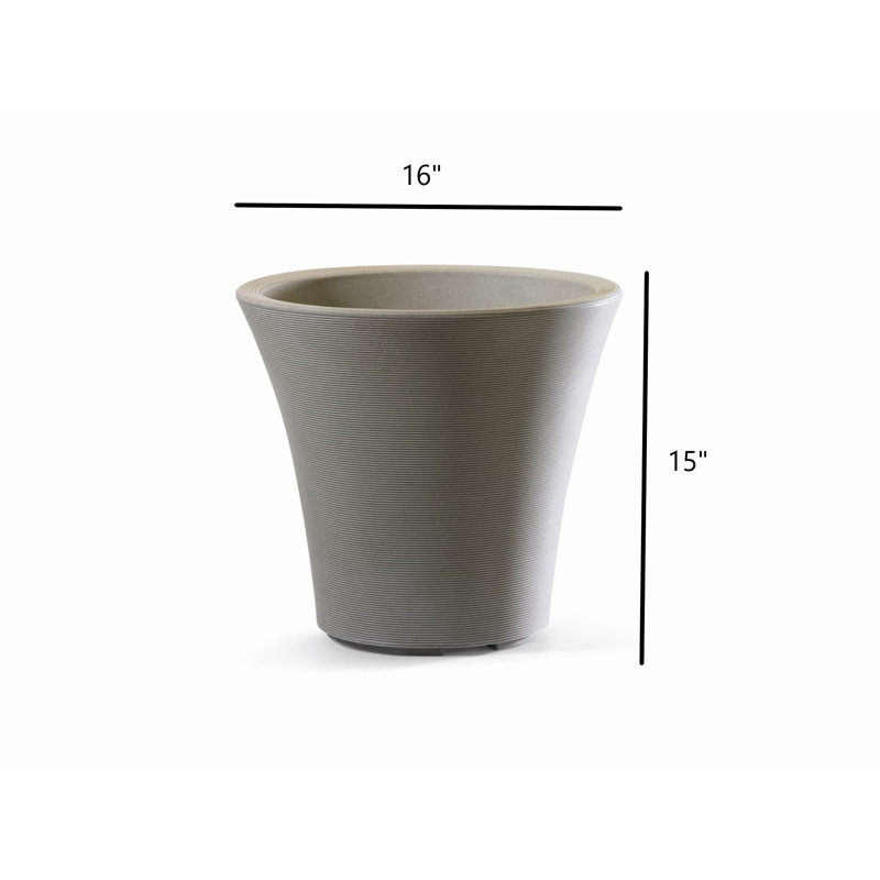 Deanca Planter, Sand, 16" H x 16" W x 16" D