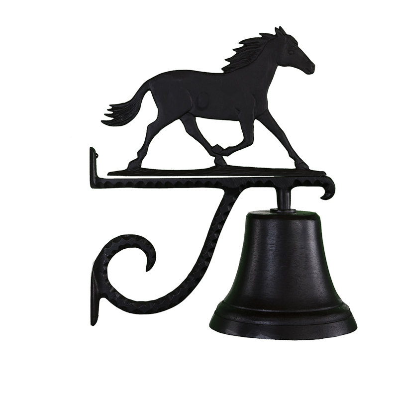 Cast Weather Resistant Metal Animals Bell, Black