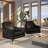 Faux Leather Swivel Armchair-1096712870