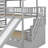 Charming House-Shaped Twin Over Twin Bunk Bed With Sliding Trundle Space-Saving Stairs-877307655