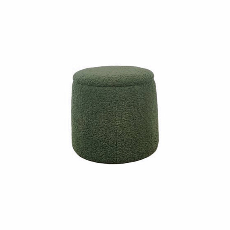 Repose-pieds rond avec rangement, Vert