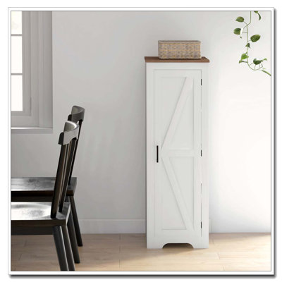 Farmhouse Storage Cabinet with Adjustable Shelf