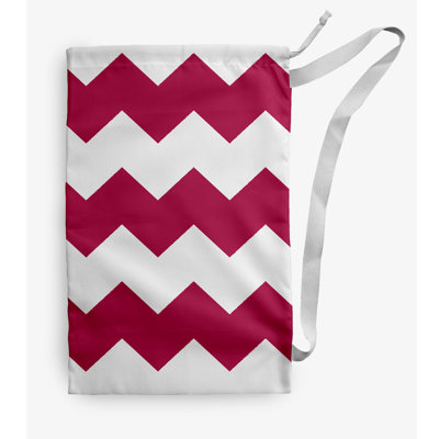 Sac à linge à chevrons