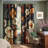 Blackout Boho Floral Printed Grommet Top Curtains Pair-1316919795-1316919797