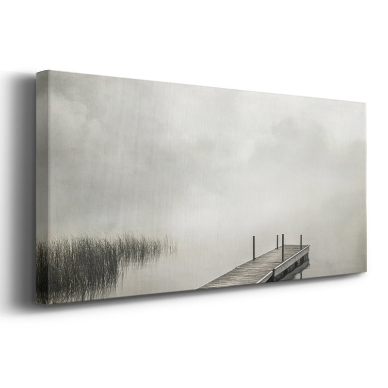 Misty Dock - Toile tendue avec châssis - Prêt à accrocher, H 12 po x l 30 po