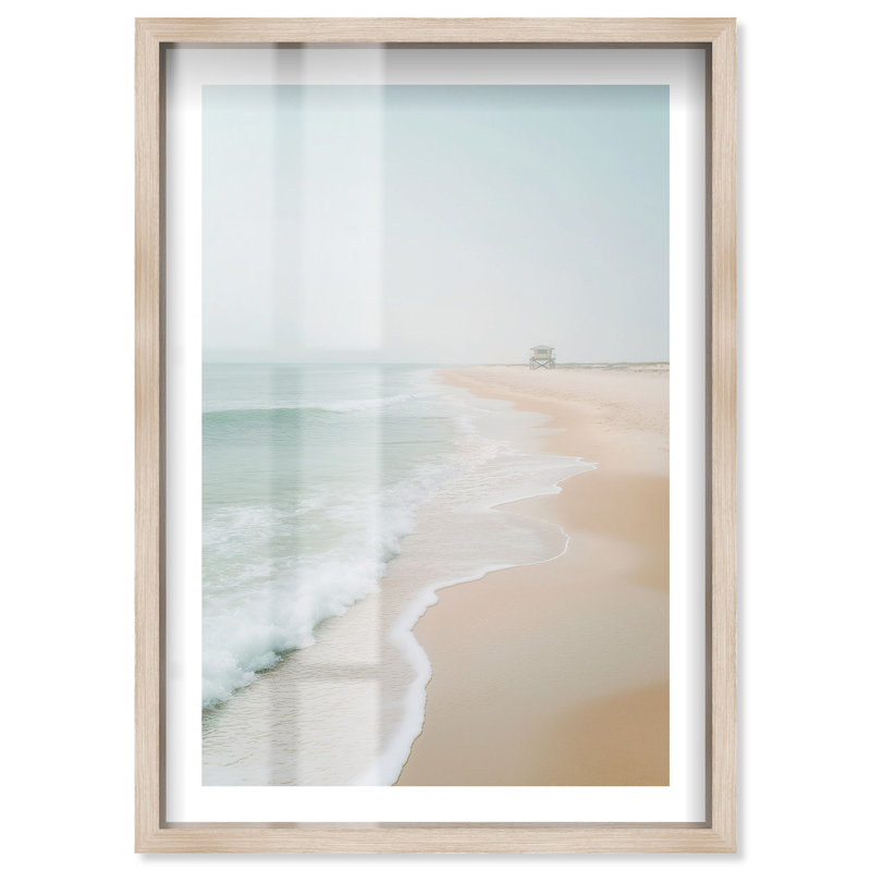 «Clouded Coast Shadowbox» par Notoriart, H 37 po x l 25 po, Crème, crème