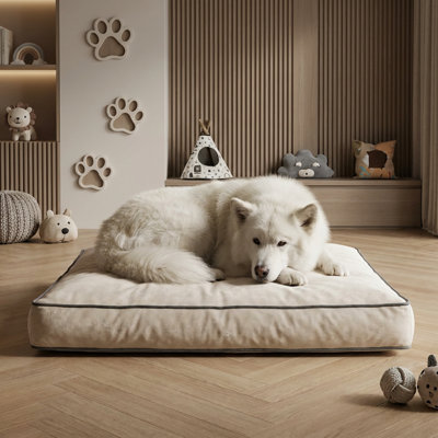 DreamLounge Cream Comfort Pillow Dog Bed