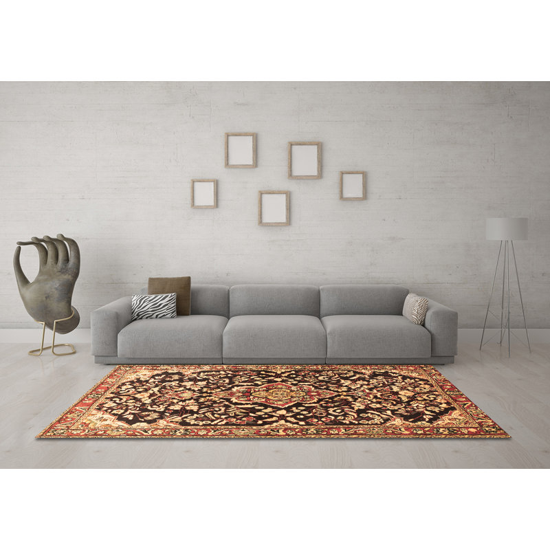 Tapis brun traditionnel Traditional 1055, Rond 3 pi