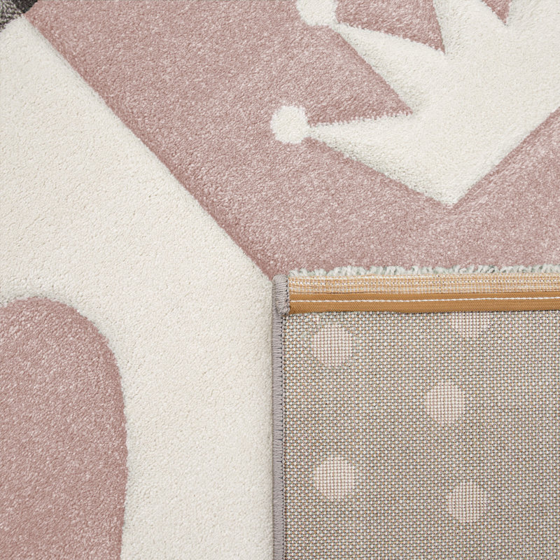 Aledo Pink/Grey Rug, Round 160cm