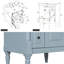 Meuble-lavabo autoportant vert 24 po avec lavabo en céramique, 3 tiroirs et tablette réglable-1235376235