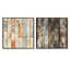 Mullen - Ensemble de 2 collages abstraits carrés-101851406-101851405