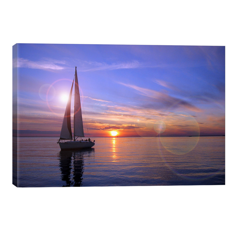 Sailboat - No Frame Print on Canvas, 30.48 cm H x 45.72 cm W
