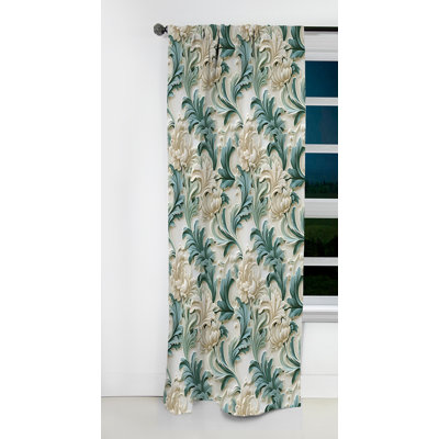 Enchanted Floristry Green Damask Panorama I - Damask Curtain - Blackout Curtain - 1 Panels
