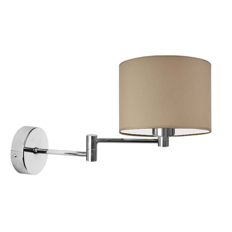 Ayaru Steel Armed Sconce, Chrome, Beige