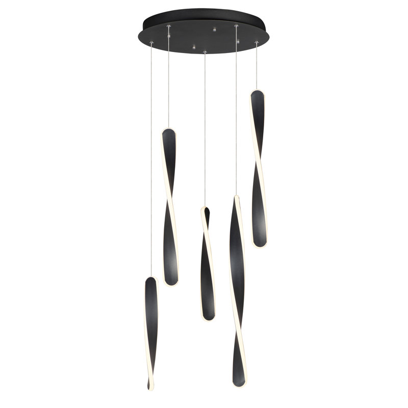 Luminaire suspendu géométrique à del 5 lumières cluster Datto